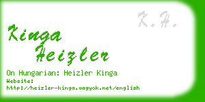 kinga heizler business card